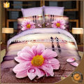 beautiful pink flower bedding set ,3D polyester bedding set